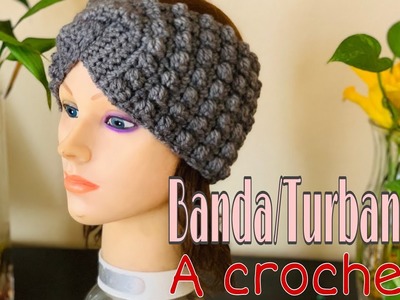 Como tejer una Banda.turbante -a crochet- (Banda Camy)