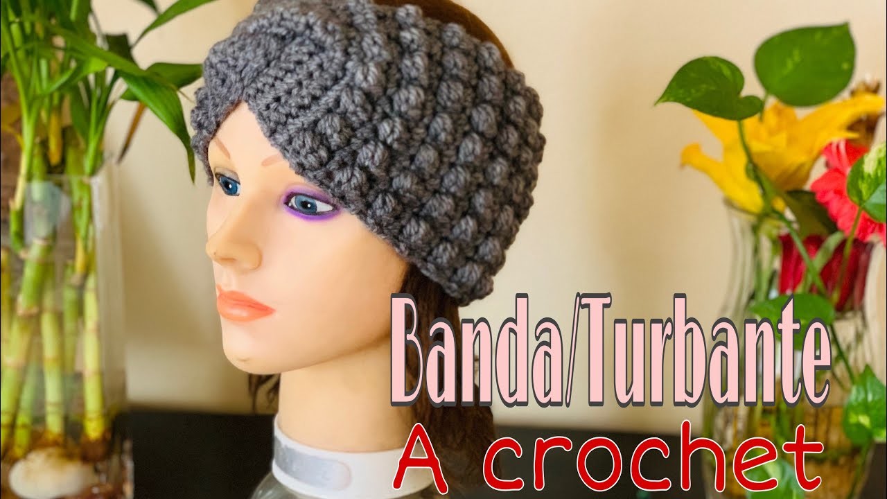 Como tejer una Banda.turbante -a crochet- (Banda Camy)