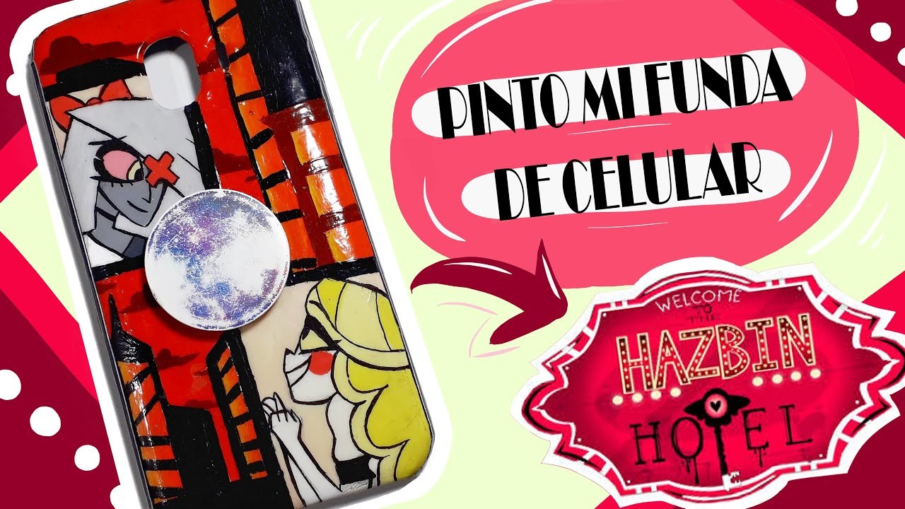 DECORO MI FUNDA DE CELULAR A LO HAZBIN HOTEL-speedpaint