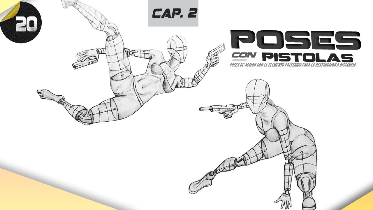 Dibujando poses dinámicas con pistolas Vol.2 by [G88]