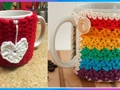 Diseños de forros tejidos a crochet para tus tazas
