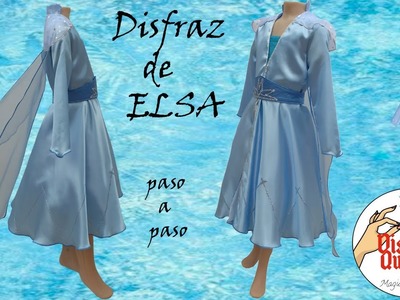 DIY Como hacer disfraz de ELSA ???? de Frozen 2 para niña How to make Frozen 2 ELSA  costume for a girl