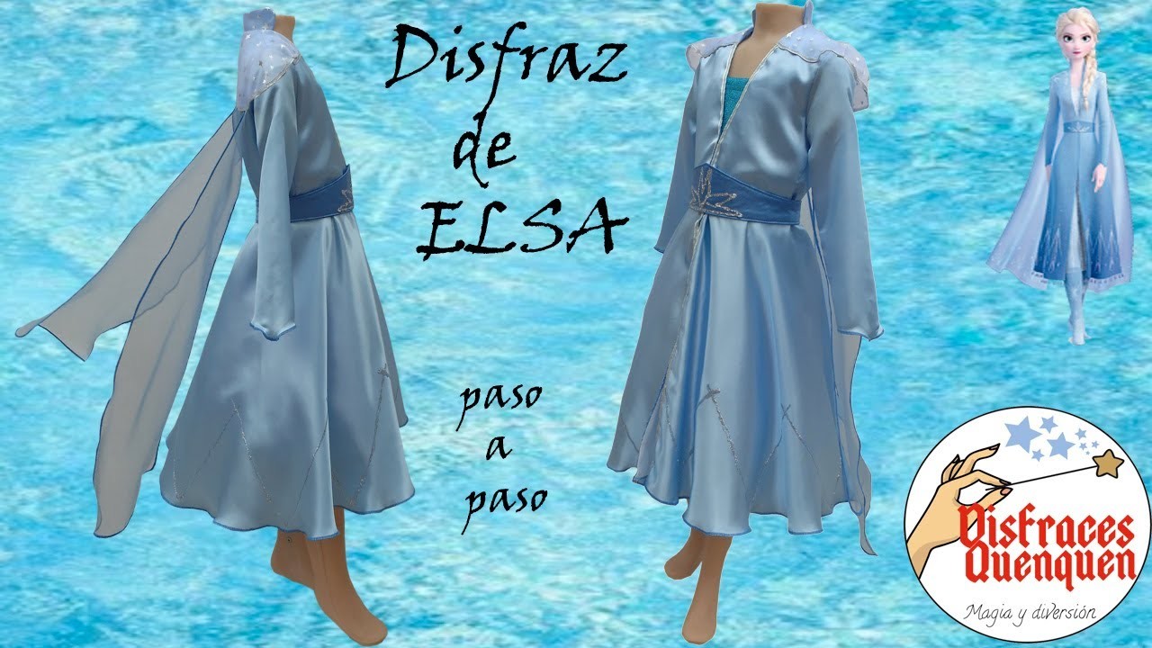 DIY Como hacer disfraz de ELSA ???? de Frozen 2 para niña How to make Frozen 2 ELSA  costume for a girl
