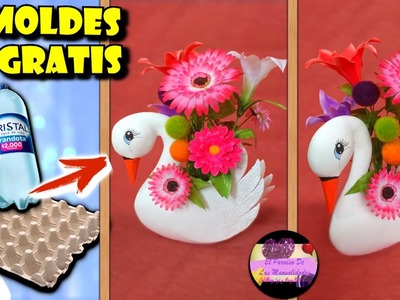 Haz tu propio florero de cisne en falsa cerámica solo con material reciclado (Moldes Gratis) | Epdlm