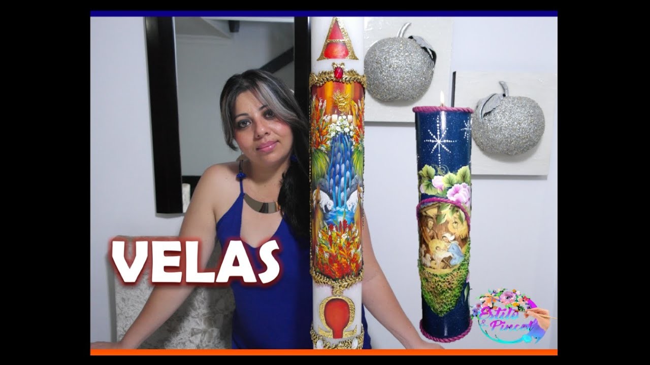 Velas decoradas ( FÁCIL) - Decorative Candles ( Easy) #inspiradorasdearte