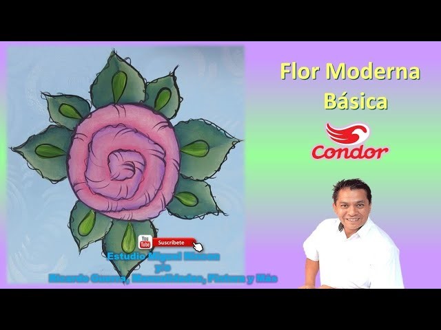 Aprende hacer rosas modernistas en pinceladas, Pintura Decorativa y Manualidades con Miguel Rincón