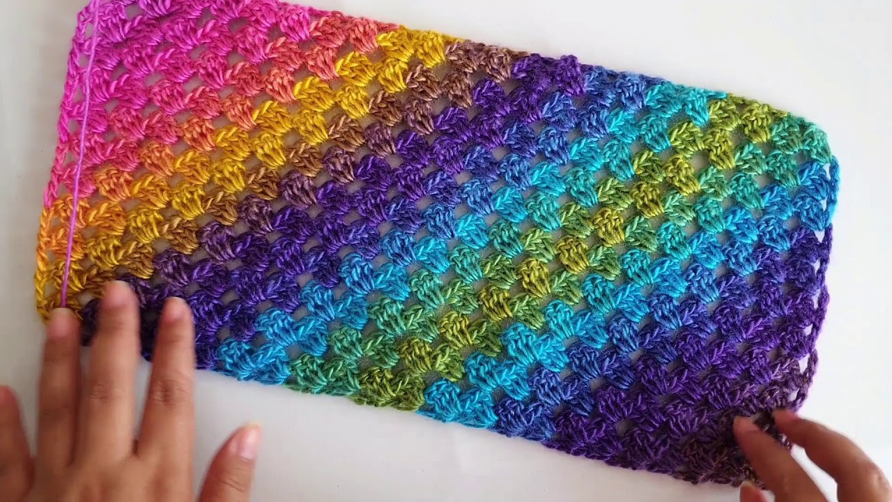 Como hacer CUADRADO a crochet - RECTÁNGULO a crochet PUNTO FACIL #StayHome