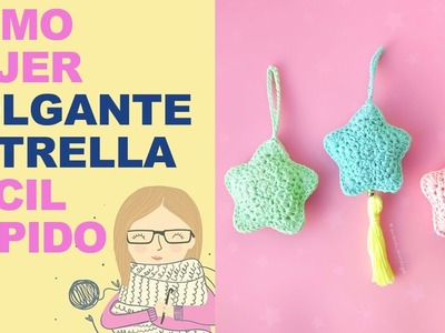 ???? Como hacer un hermoso COLGANTE DE ESTRELLA ???? en crochet (ganchillo) en 20 minutos! Super fácil!