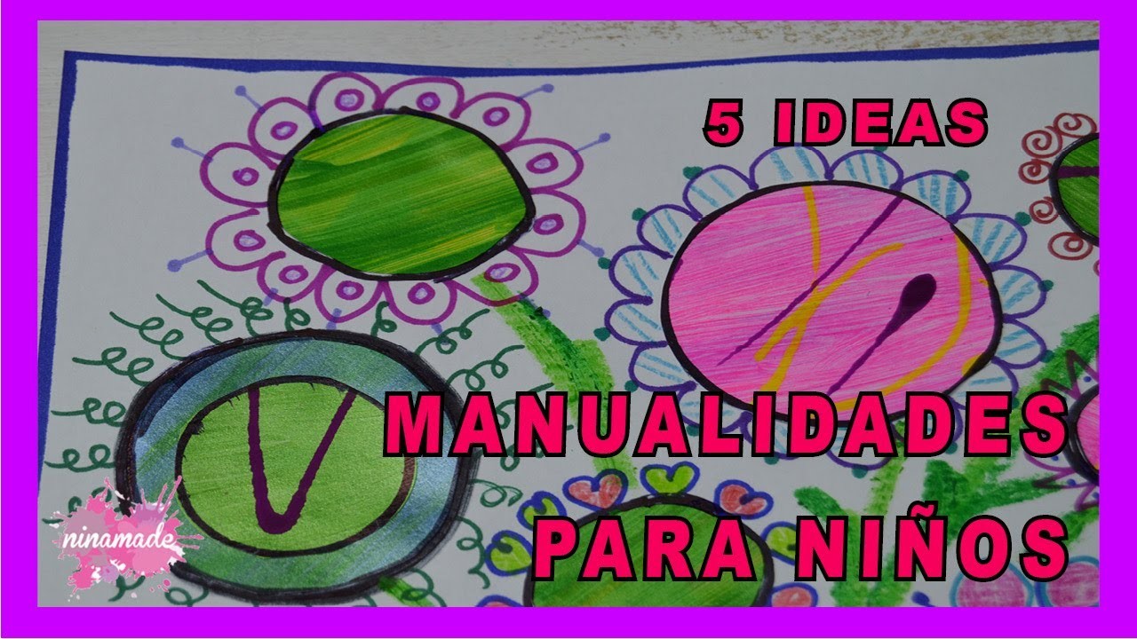 DIY.  5 Ideas. Manualidades Para Niños!!!. 5 Ideas. Crafts For Kids!!