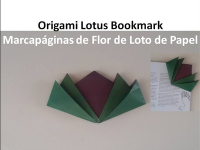 DIY Origami Lotus Flower ???? BookMark, Spring Crafts - Punto de Libro de Flor de Loto, Manualidades