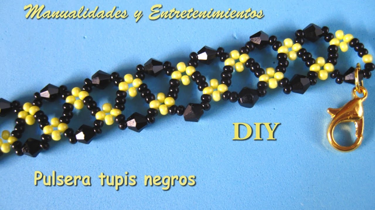 DIY Pulsera tupis negros -Pulsera facil - Manualidades y entretenimientos