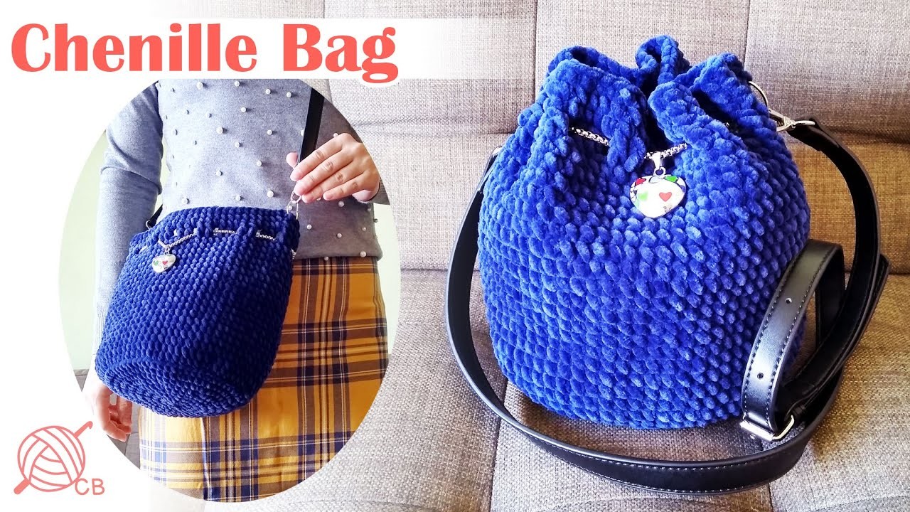 [ENG Sub] FW 2020 Cartera Chenille - How to crochet Easy Bucket Bag - Chenille Bucket Bag