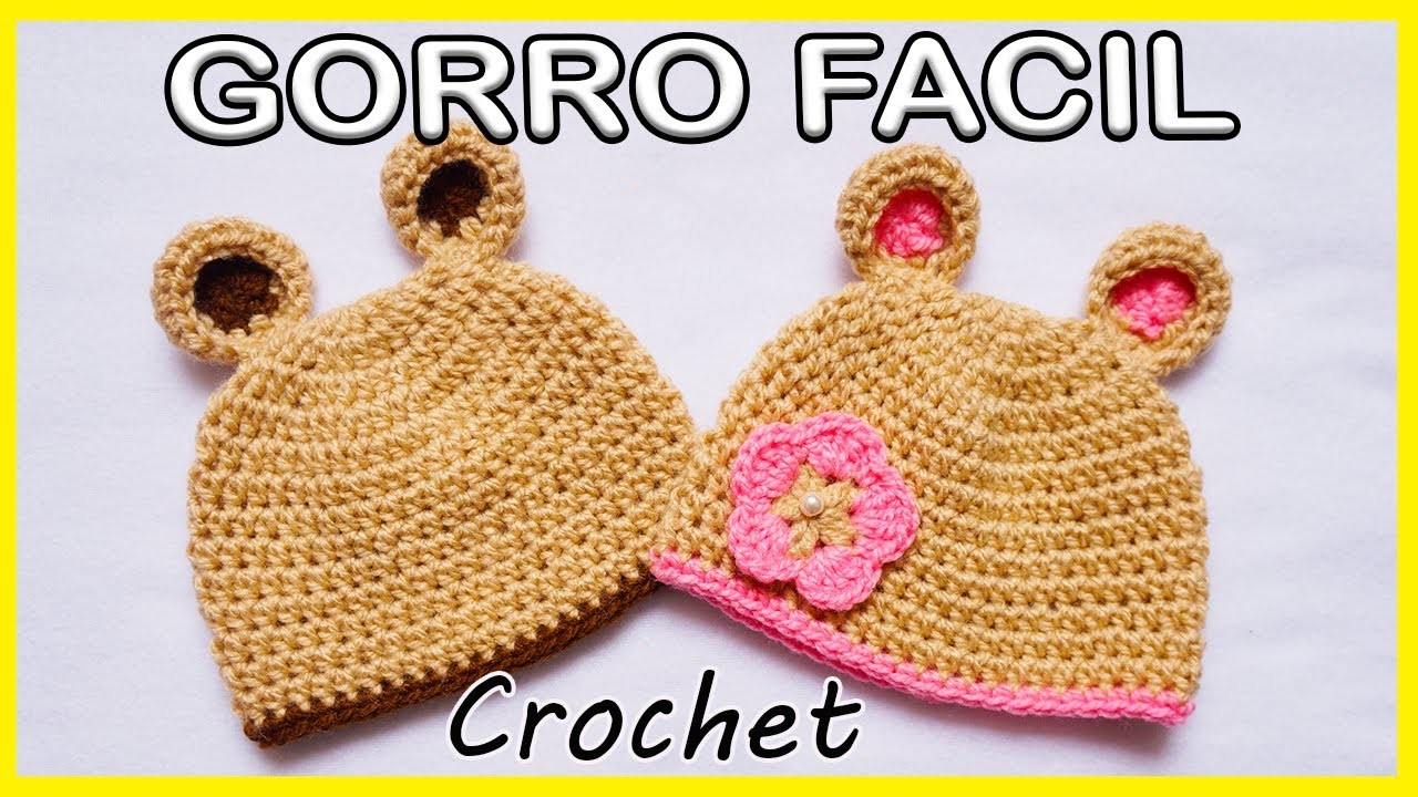 ????Gorros para bebes 0-3 meses y otras tallas | Crochet - Ganchillo | PASO A PASO | Principiantes