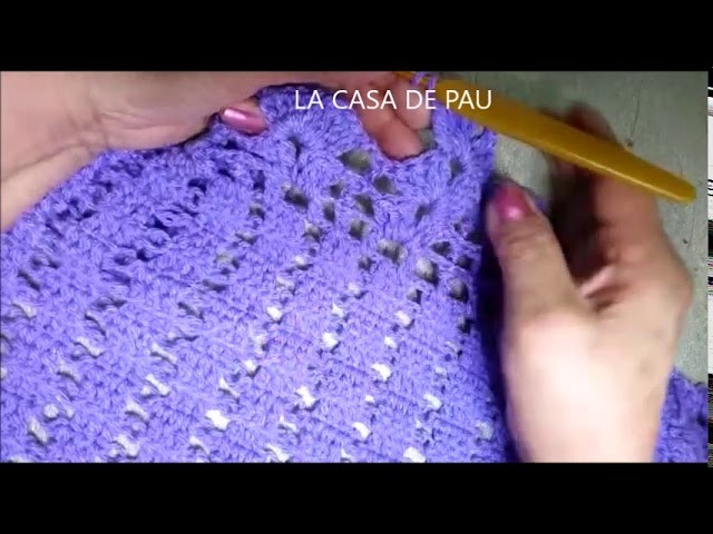 HERMOSA COBIJA TEJIDA A CROCHET, MUY FACIL Y RAPIDA