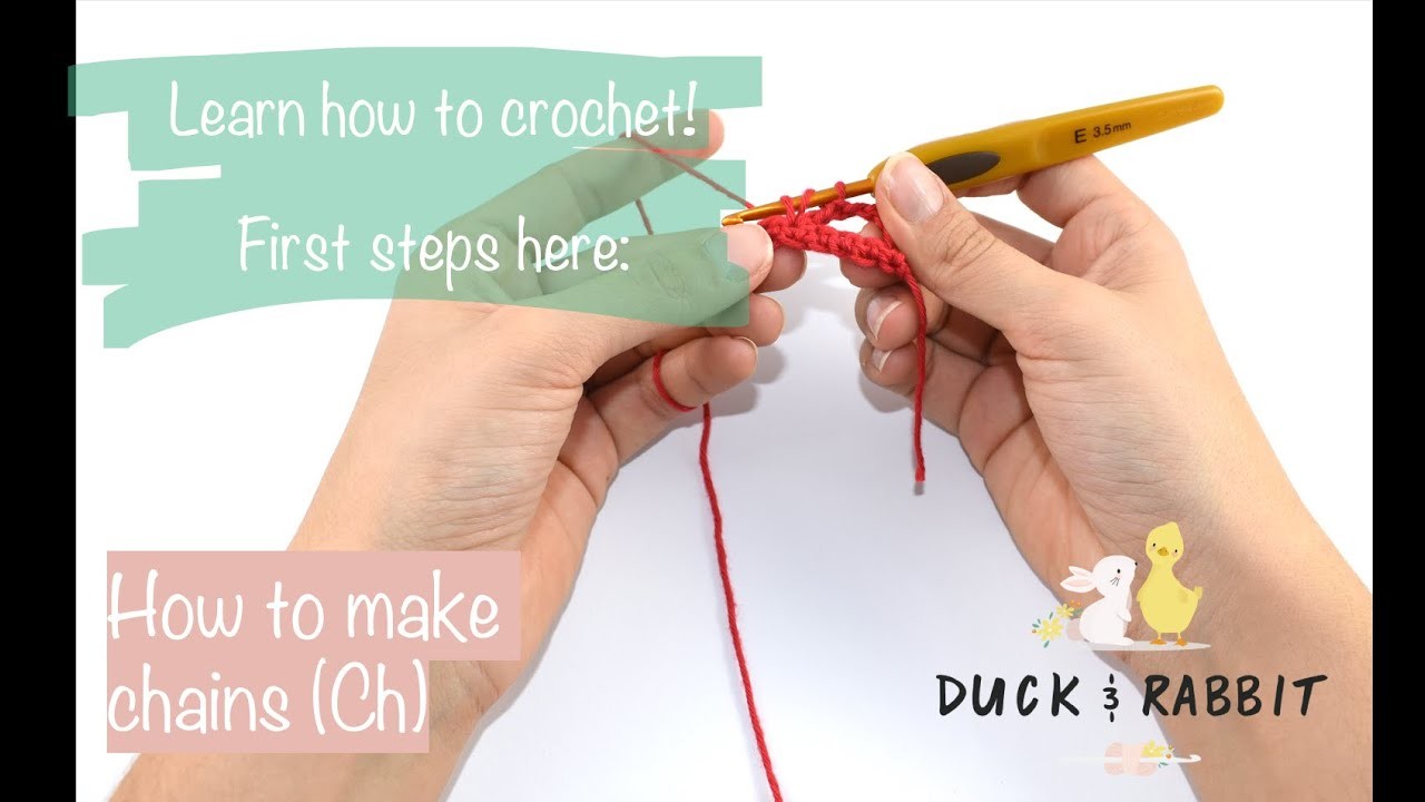 How to crochet for Beginners-  Slip Knot and Chain (ch)(SUBTÍTULOS EN ESPAÑOL. DEUTSCHE UNTERTITEL)
