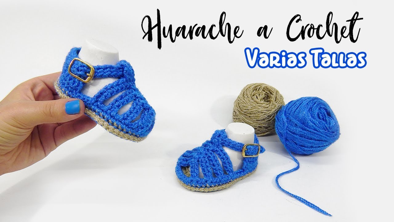 Huarache o sandalia tejida a crochet - MODELO LIAM