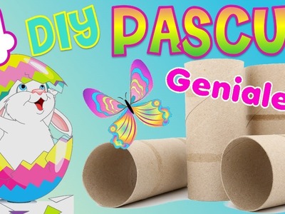 Manualidades fáciles para pascua con rollos de papel higiénico Conejitos ♥ tubos  niños primavera