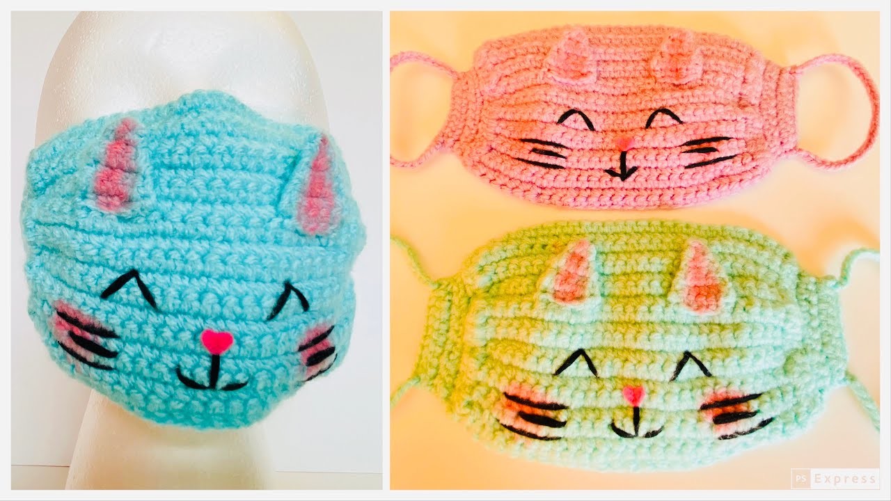 Mascarilla cubre boca tejida a crochet.#tejidos #crochet #cubreboca #tejidosacrochet