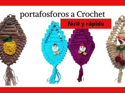 Portafosforos tejida a Crochet
