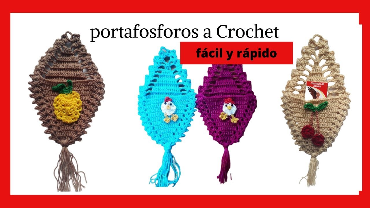 Portafosforos tejida a Crochet