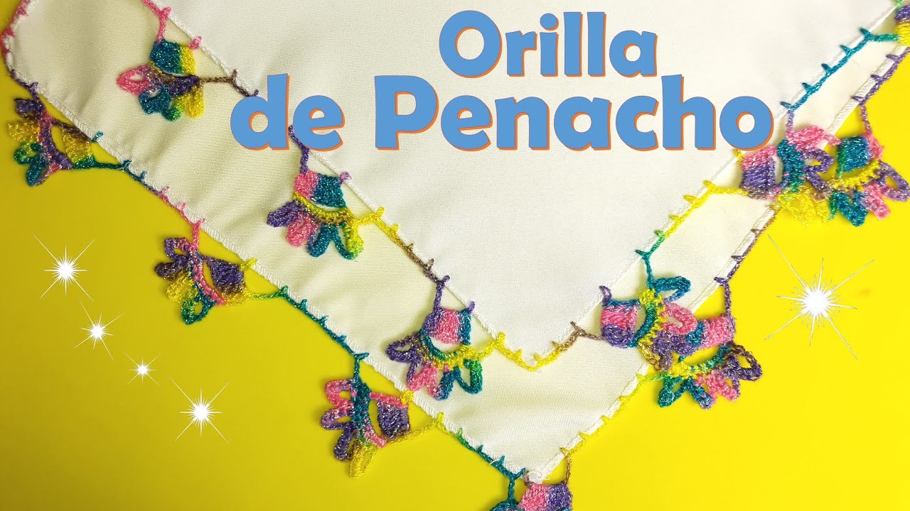 Puntilla de Penacho a Crochet + Puntilla fácil +  Tejiendo con sol