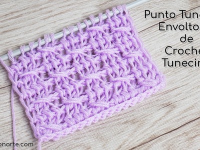 Punto Tunecino Envoltorio de Crochet Tunecino | Aprende Crochet Tunecino Paso a Paso