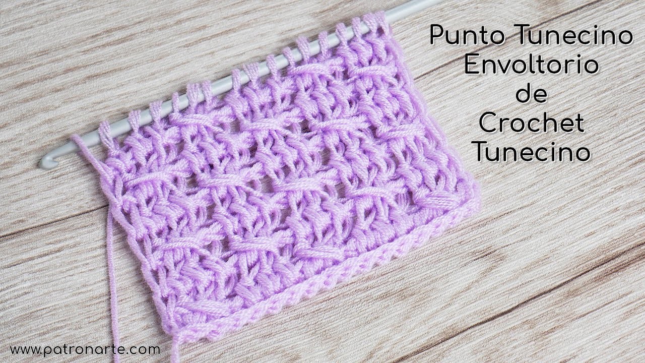 Punto Tunecino Envoltorio de Crochet Tunecino | Aprende Crochet Tunecino Paso a Paso