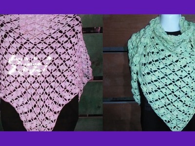Tutorial chal tejido a crochet muy fácil paso a paso