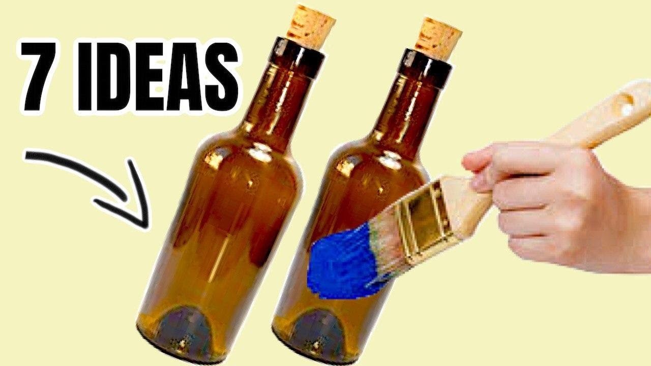 Botellas de Vidrio Decoradas - 7 IDEAS INCREÍBLES Y FÁCILES DE HACER