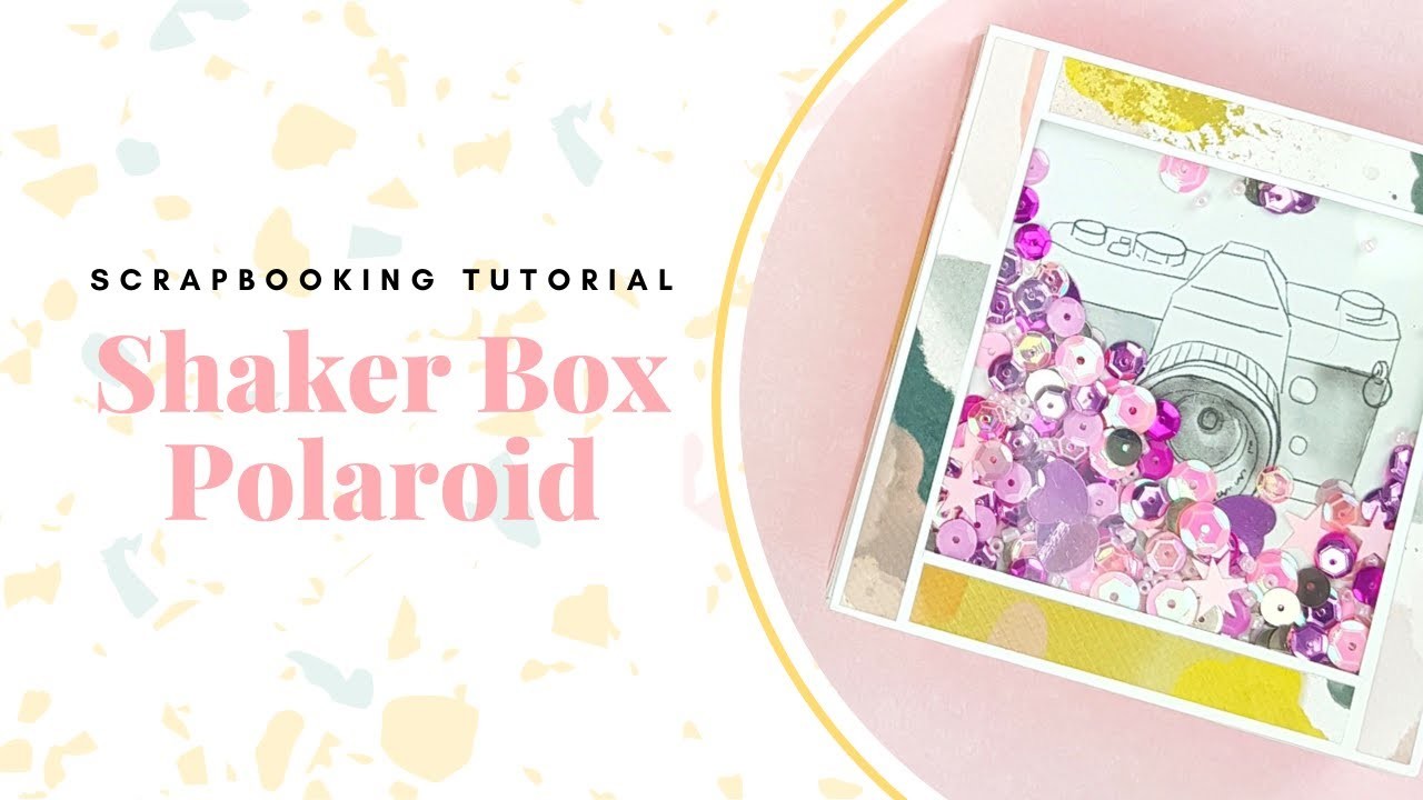 ???? Caja SHAKER para fotos POLAROID | ????Scrapbooking tutorial: Aprovechando RESTOS de papel de Scrap!