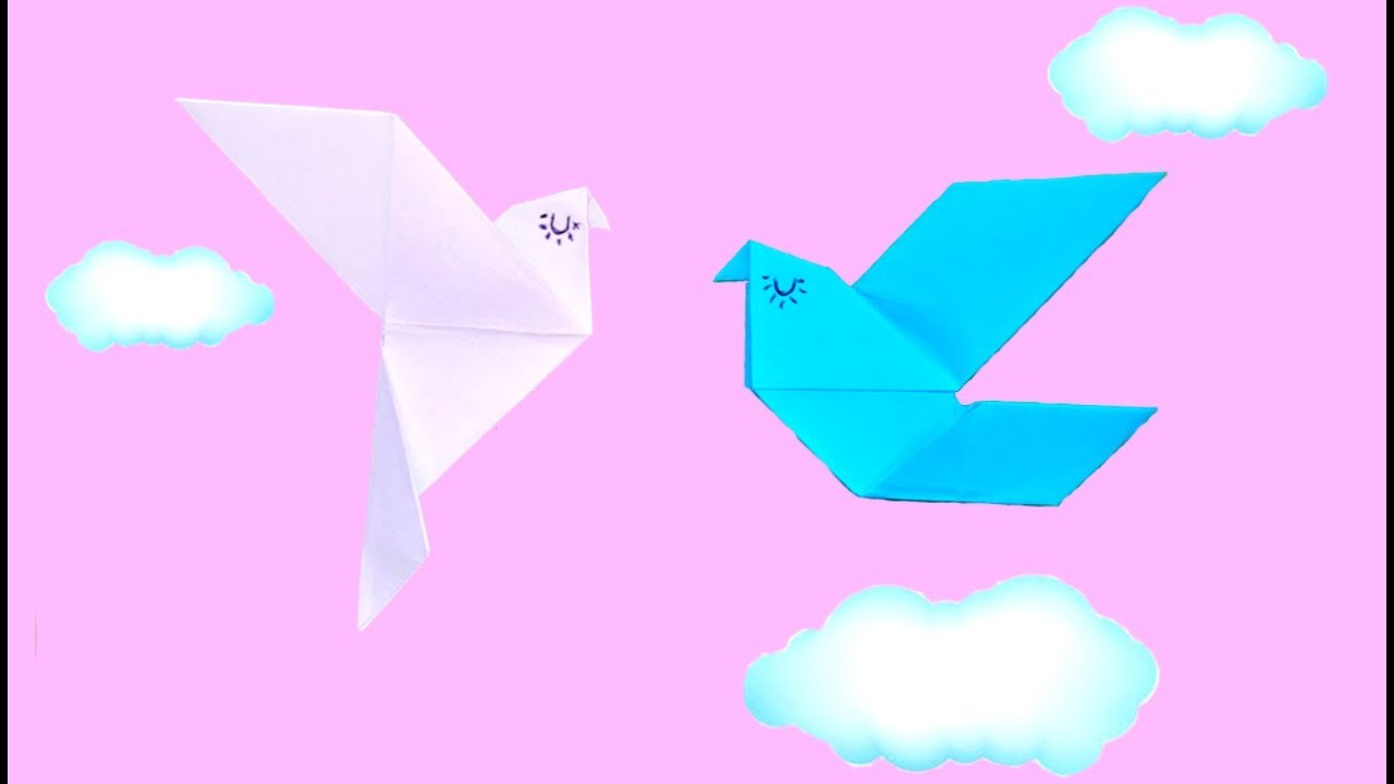 Como hacer la PALOMA de papel - origami