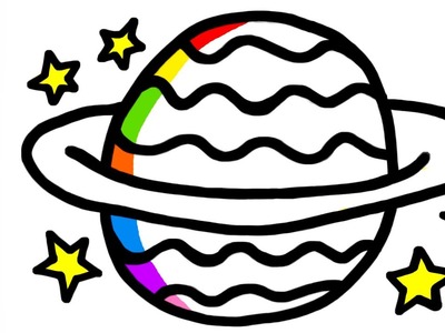 Dibuja y colorea un planeta de arcoiris ???????? Videos para niños