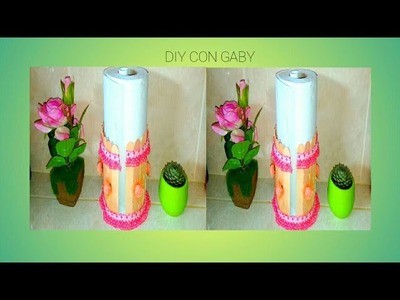 DIY. Porta Papel Toalla fácil y económico. . manualidades con reciclaje