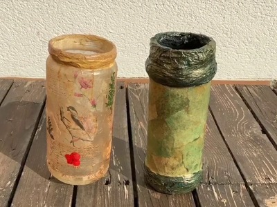 Frascos decorados con bolsas de té y filtros de café. glass jars decorated  (english subtitles)