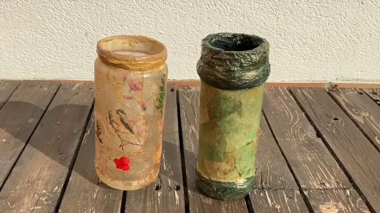 Frascos decorados con bolsas de té y filtros de café. glass jars decorated  (english subtitles)