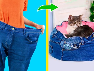 ¡14 Ideas Para Reutilizar Jeans Viejos!