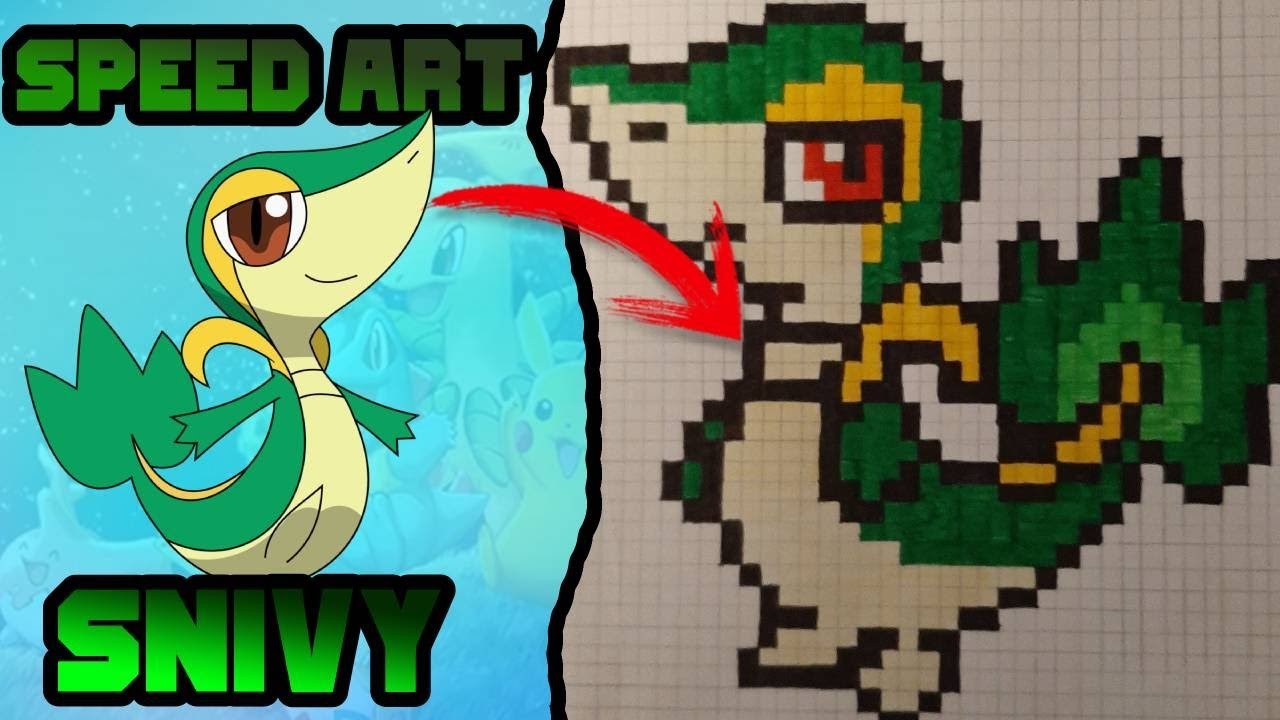 SNIVY Pixel Art. Speed Art