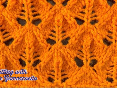 TEJIDOS A DOS AGUJAS: 73- Rombos Calados. KNITTING WITH TWO NEEDLES: Rhombus Lace