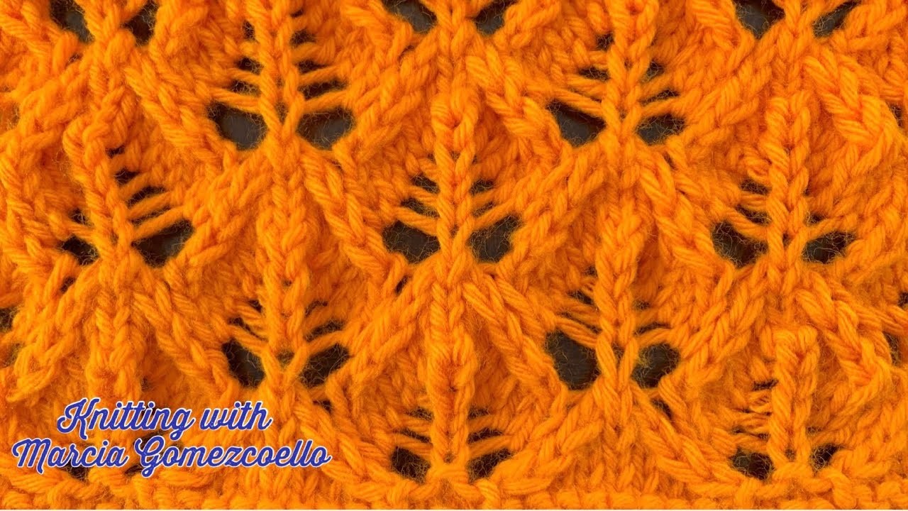 TEJIDOS A DOS AGUJAS: 73- Rombos Calados. KNITTING WITH TWO NEEDLES: Rhombus Lace