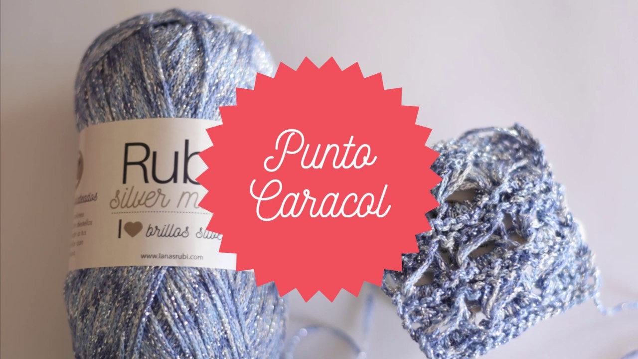 Aprende a tejer punto caracol con Rubí Silver Moon