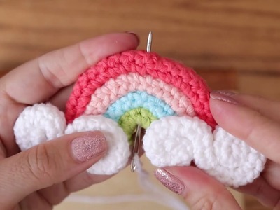 Arcoiris (rainbow) a Crochet paso a paso - Parte II NUBES