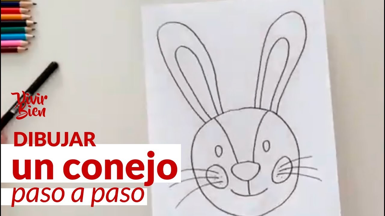 Cómo dibujar un conejo - Paso a paso - Fácil niños | How to Draw a Rabbit Easy Step by Step for Kids