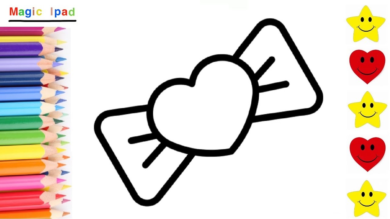 Como dibujar una PAJARITA DE CORAZON | dibujos para niños ????⭐ How to draw a HEART BOW TIE | kids