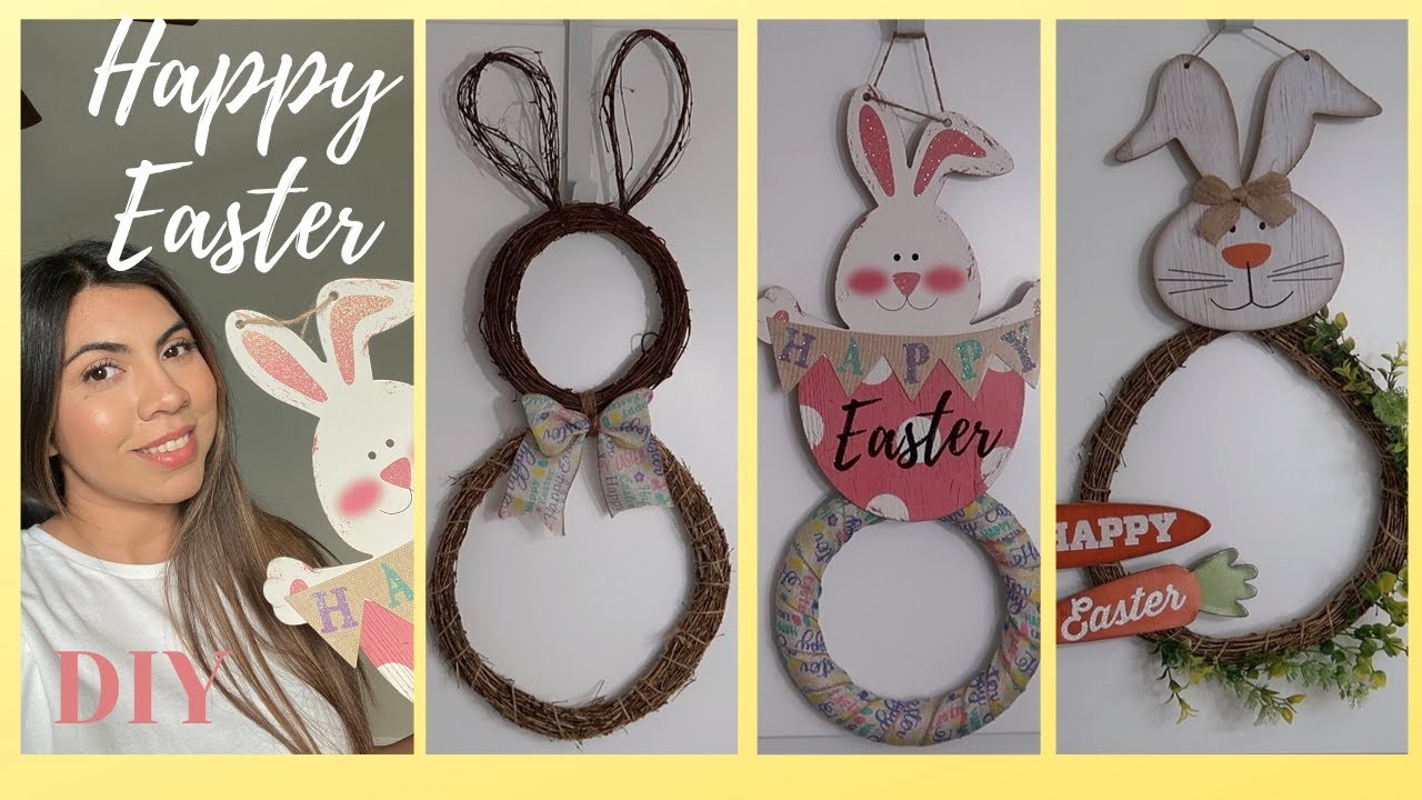 COMO HACER ADORNOS DE EASTER 2020  Como hacer manualidades de la tienda del dollar para pascua  DIY