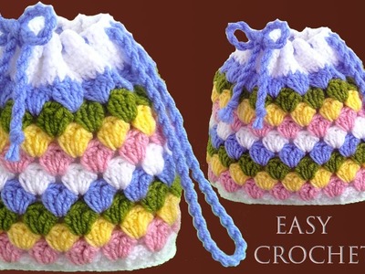 Como tejer a crochet Punto flores primavera de colores para bolso morralito tejido para principiante