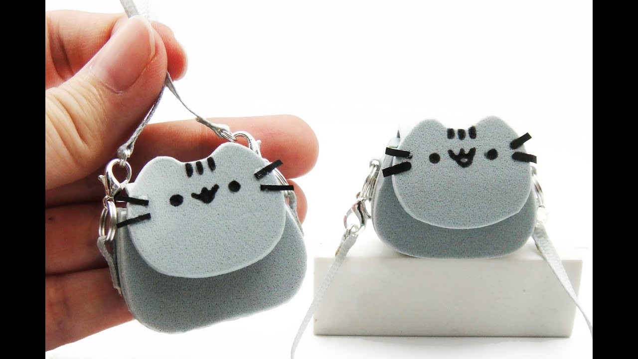 DIY Miniature Craft - Mini Pusheen Bag Handbag