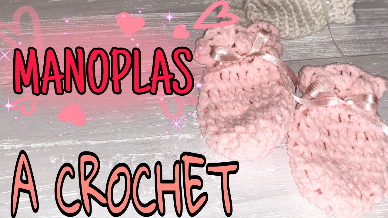 GUANTES A CROCHET. CROCHET BABY GLOVES. SUBTITLE