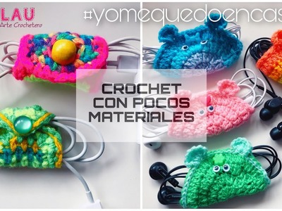 Ideas fáciles a Crochet con poquito material | SUJETADOR DE CABLES | Terapia Crochetera | EliClau