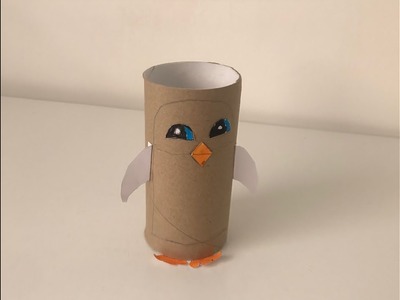 Manualidades en cuarentena - Pingüino con rollo de papel higiénico