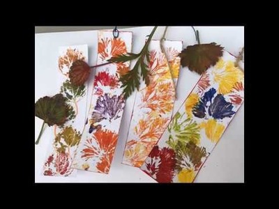 Marca páginas decorados con hojas de plantas #lecermanualidades #marcapaginas
